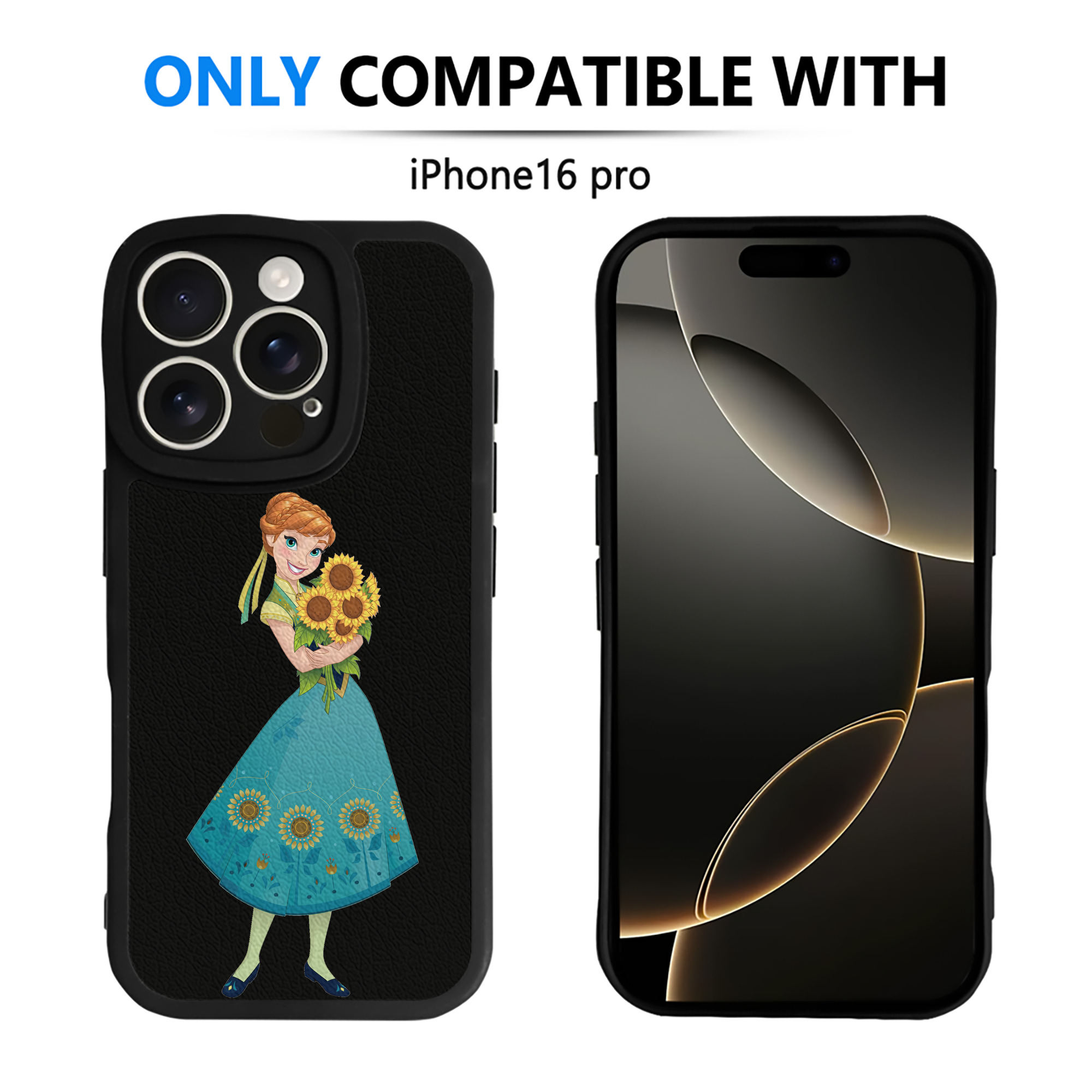 （画像用） アナと雪の女王 アンナ エルサ Frozen Anna Elsa 【iPhone 16シリーズ対応】シリコンスマホケース（レザー調） 材質：シリコン